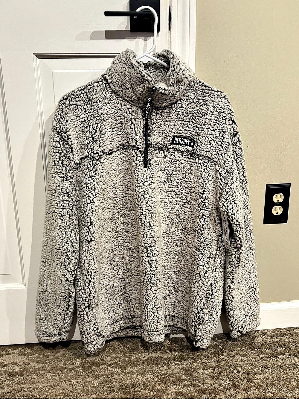 Boxerceaft Adult Shepra Quarter Zip Pullover Gray Large NWT